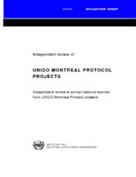 Evaluation report to extract lessons learned from UNIDO Montreal Protocol projects (2010) .PDF