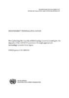 Evaluation report on Strengthening the capacity of developing countries to mitigate the impacts of the COVID-19 pandemic through appropriate technology transfer from Japan (2023).pdf