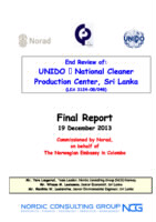 Evaluation report on UNIDO National Cleaner Production Center Sri Lanka (2013).pdf
