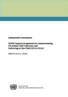 Evaluation report on UNIDO Support programme for mainstreaming UN-system wide coherence and Delivering as One (DaO) (2014-2016) (2016).pdf
