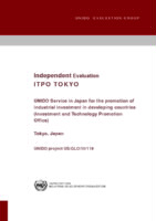 Evaluation report on UNIDO service in Japan for the promotion of industrial investment in developing countries (Investment and Technology Promotion Office) (2013).pdf
