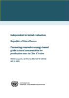 Evaluation report on promoting renewable energy-based grids in rural communities for productive uses in Côte d'Ivoire (2016).pdf