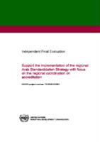 Evaluation report on support the implementation of the regional Arab Standardization Strategy with focus on the regional coordination on accreditation  (2014).pdf