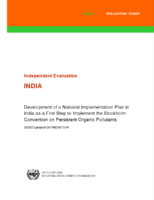 Evaluation report on development of a national implementation plan in India as a first step to implement the Stockholm Convention on persistent organic pollutants (2011).pdf