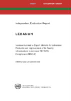 Evaluation report on Increase Access to Export Markets for Lebanese Products and Improvement of its Quality Infrastructure to increase TBT/SPS Compliance (MACLE) (2010).PDF