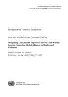 Evaluation report on low- and middle income countries (LMICs).  Mitigating toxic health exposures in low middle income countries. Global alliance on health and pollution (2019).pdf