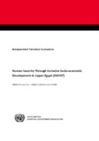 Evaluation report on Human Security Through Inclusive Socio-economic Development in Upper Egypt (HAYAT) (2018).pdf