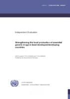 Evaluation report on strengthening the local production of essential generic drugs in least developing countries (2010).PDF