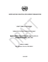 TOR. Independent terminal evaluation. INTER-REGIONAL. Special Initiative - Decent work for a just transition in Ethiopia and Senegal (UNIDO project No. 190092.pdf
