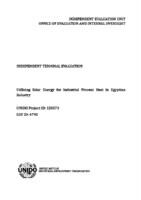 Evaluation report on Utilizing solar energy for industrial process heat in Egyptian industry.pdf