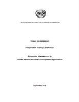 TOR_Independent strategic evaluation. Knowledge management in UNIDO.pdf
