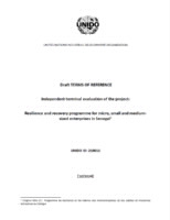 TOR. Independent terminal evaluation. SENEGAL. Resilience and recovery programme for micro, small and medium-sized enterprises in Senegal. UNIDO project ID 210011.pdf