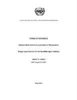 TOR. Independent terminal evaluation. BRAZIL. Biogas applications for the Brazilian agro-industry (UNIDO Project No. 150014, GEF ID 9057).pdf